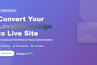 convert lovable design into a live website