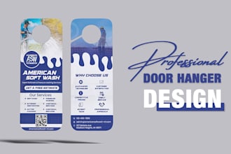 design door hanger, flyer, rack card, postcard and banner