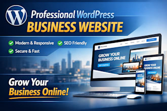 design a modern and professional wordpress  business website