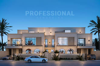 create realistic exterior architectural visualization