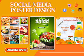 design social media poster design for instagram and facebook