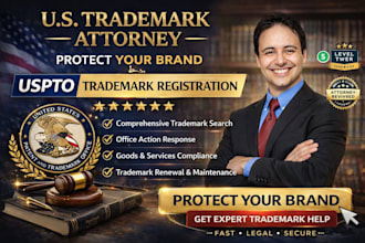handle your trademark filing and uspto application as a licensed attorney