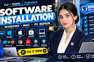 fix windows and mac issues and install any software remotely