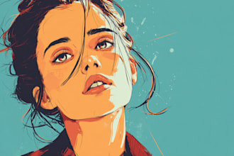 do professional cartoon vector portrait from your photo