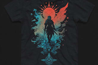 draw tshirt design with warren lotas style