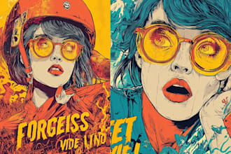 draw uniq pop art illustrations