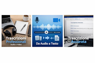 trascrivo audio e video in italiano ed spagnolo in modo rapido e preciso