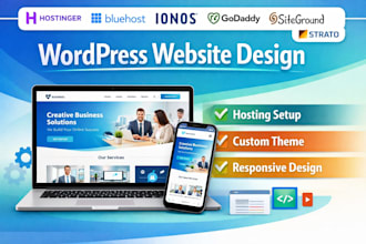 design wordpress website on hostinger bluehost ionos godaddy siteground strato