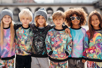 design custom kids trendy and comfortable clothing apparel