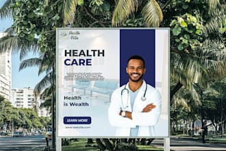 create modern wellness and holistic health poster design