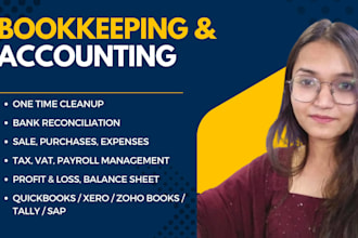 do accounting and clean up in quickbooks and zoho