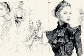draw a fashion illustration or sketch