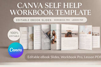 canva self help workbook template editable ebook slides workbook pro lesson pdf