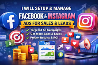 create setup manage meta facebook and instragram ads campaigns