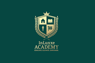 design unique inluxxe academy logo