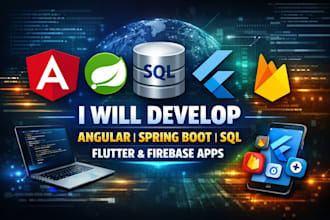 develop stunning angular apps, robust spring apis and applications