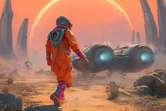 draw sci fi illustration and sci fi art