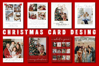customized design christmas card, greeting card, holiday invitations