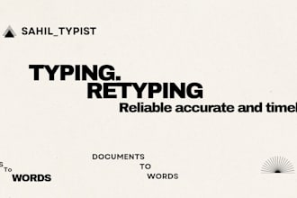 provide accurate english typing and retyping services for documents