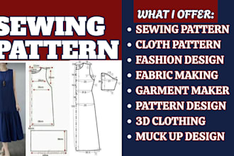 do digital sewing patterns grading and textile print designs