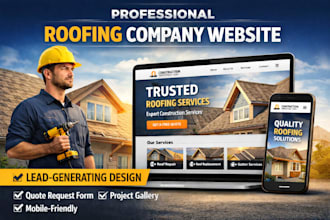 design a professional roofing company website to generate leads