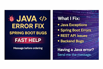 fix java runtime errors, exceptions, or spring boot crashes
