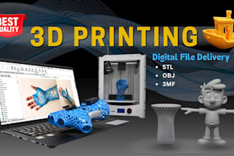 create high quality 3d models for 3d printing stl, 3mf