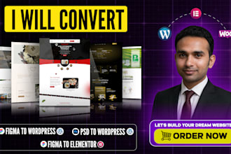 convert figma to wordpress PSD to wordpress figma to elementor