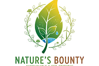 design professional eco friendly minimalist natural logo