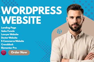 do wordpress website, landing page, website design, elementor landing page