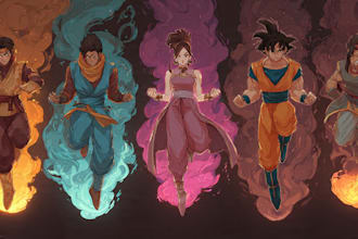 draw a custom dbz or dragon ball oc illustration for you