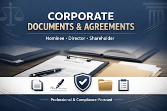 prepare nominee agreements and corporate documents for your company