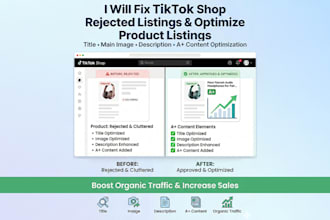 fix tiktok shop listing rejections and optimize titles, images, and content