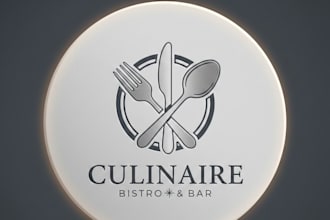 design a clean and professional cutlery logo for your brand