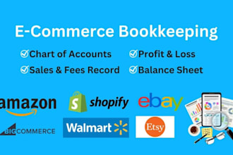 do ecommerce bookkeeping for amazon, shopify and stripe US CPA