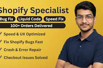 fix shopify bugs, liquid code errors, theme issues and store problems