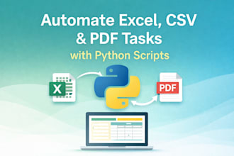 automate excel, CSV and PDF with python
