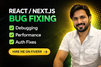 fix bugs in your react next js or node js app quickly