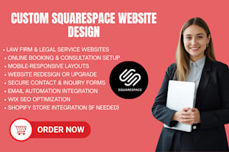 create squarespace booking website for your law organization