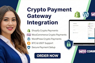integrate crypto payment gateway on shopify, wordpress, or woocommerce
