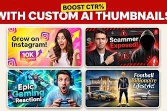 design high CTR youtube thumbnails that get clicks using ai and pro design