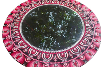 create custom hand painted mandala mirror for home decor