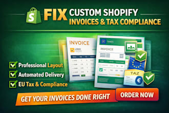 design custom shopify invoices for tax and compliance needs