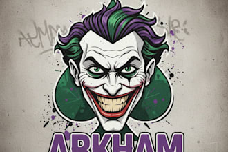 design a unique and edgy joker logo for your brand