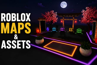 build stylized roblox maps, low poly assets and 3d models
