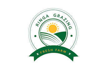 design monogram heritage farming business logo
