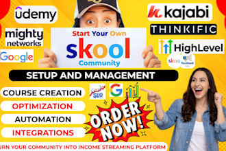 online course skool community set up course promotion skool