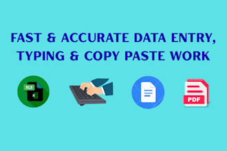 provide fast and accurate data entry and typing services