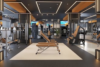 transform home garage to luxury gym,fitness center design,3d exercise facilities