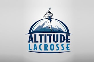 make awesome girl athletes logo for the sport of lacrosse